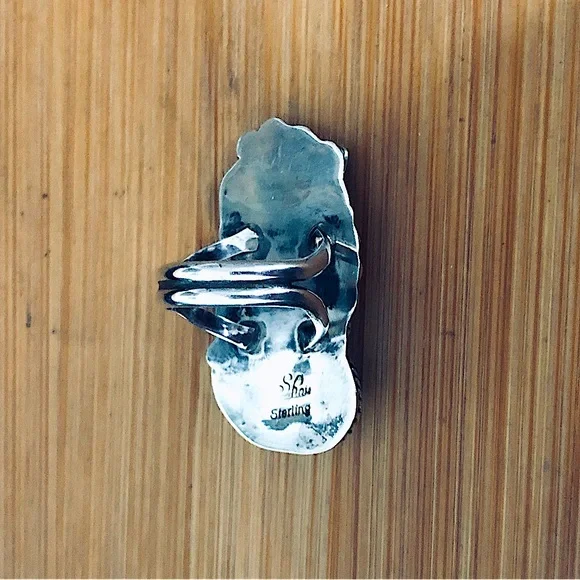 $184 Signed Vintage Navajo Estate Ring By Silver Ray Marked S. Ray STERLING - Picture 2 of 7